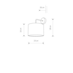 Zidna lampa Alice wall gray 9083 Nowodvorski