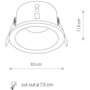 Ugradna rozetna Spotlight lamp CHARLIE 8367 Nowodvorski