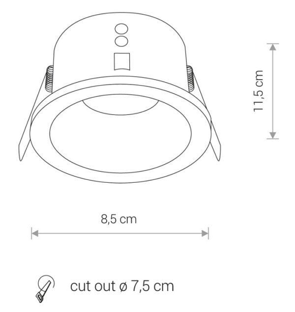 Ugradna rozetna Spotlight lamp CHARLIE 8367 Nowodvorski