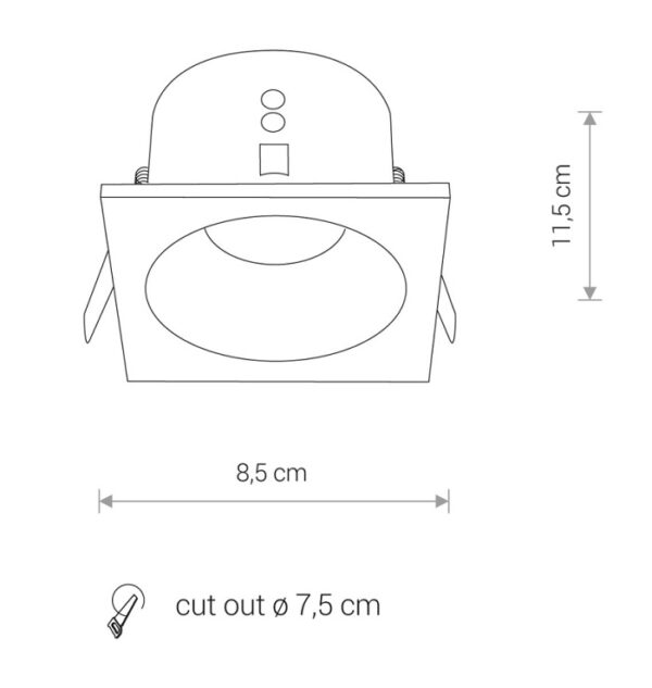 Ugradna rozetna Spotlight lamp DELTA 8368 Nowodvorski