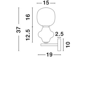 CLIO Wall lamp NOVA LUCE  9009125
