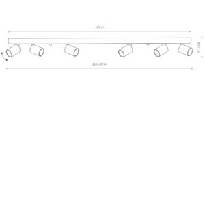 Nowodvorski Spot lampe EYE SPOT BLACK VI bar