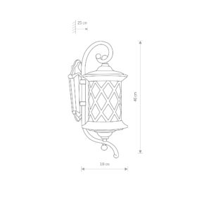 Nowodvorski Nadgradna zidna svetiljka fenjer LANTERN