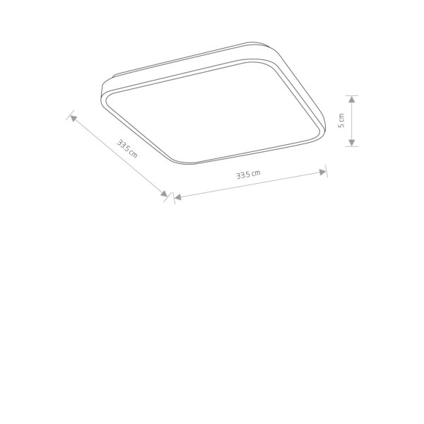 Nowodvorski AGNES SQUARE LED PRO BLACK 16W 3000K IP44