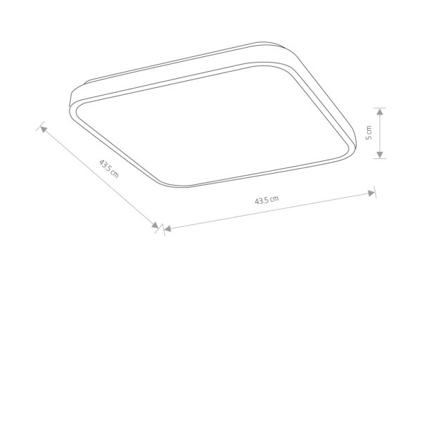 Nowodvorski AGNES SQUARE LED PRO WHITE 32W 3000K IP44