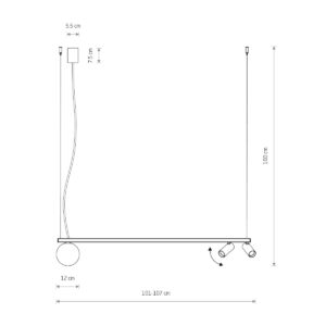 Nowodvorski FOURTY III pendant UMBRA GRAY 11471