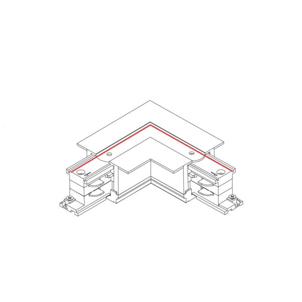 Nowodvorski CTLS RECESSED POWER L CONNECTOR , LEFT ( L-L) WHITE