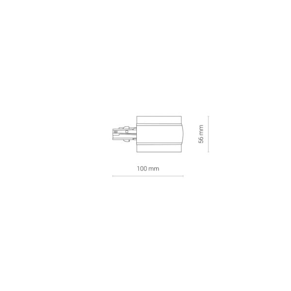 Nowodvorski CTLS RECESSED POWER END CAP RIGHT ( PE-R ) WHITE