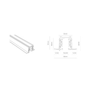 Nowodvorski CTLS RECESSED TRACK 1M BLACK