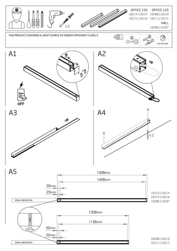 Nowodvorski CL OFFICE PRO LED 150 BLACK 3000K