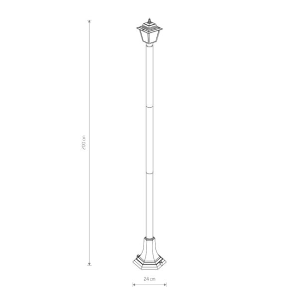 Nowodvorski Stubna lampa fenjer ANA BL FL 200