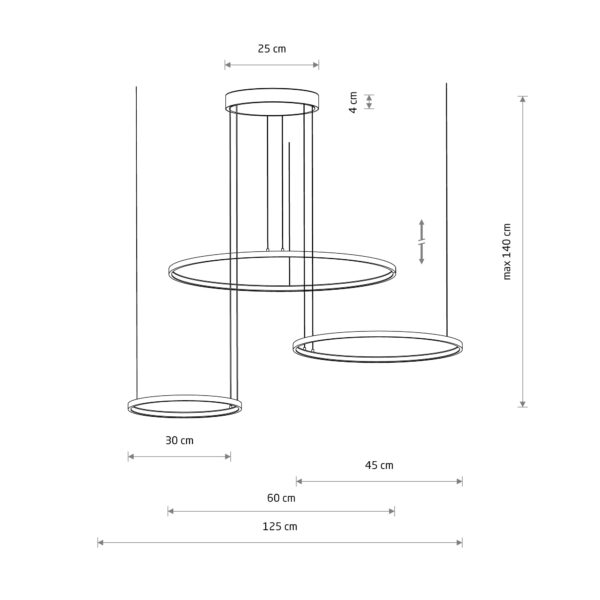Nowodvorski CIRCOLO LED 3000K SH-60/45/30