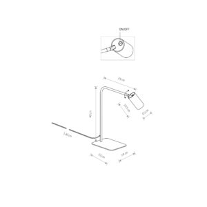Nowodvorski MONO table lamp WHITE