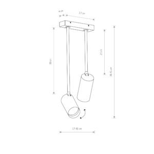 Nowodvorski Spot lampe MONO LONG II BLACK