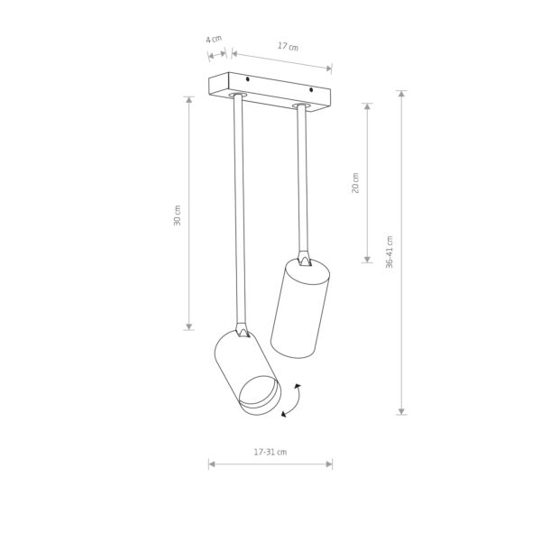 Nowodvorski Spot lampe MONO LONG II BLACK