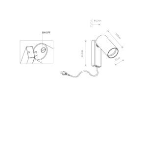 Nowodvorski MONO wall lamp I WHITE with cable Nowodvorski MONO wall lamp I WHITE with cable