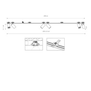 Nowodvorski Spot lampe MONO SURFACE VI WHITE