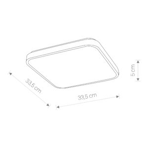 Nowodvorski Plafonjera AGNES SQUARE LED BLACK 16W 4000K IP44