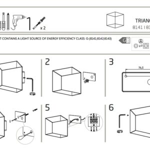 Nowodvorski Zidna lampa TRIANGLES LED WHITE 8143