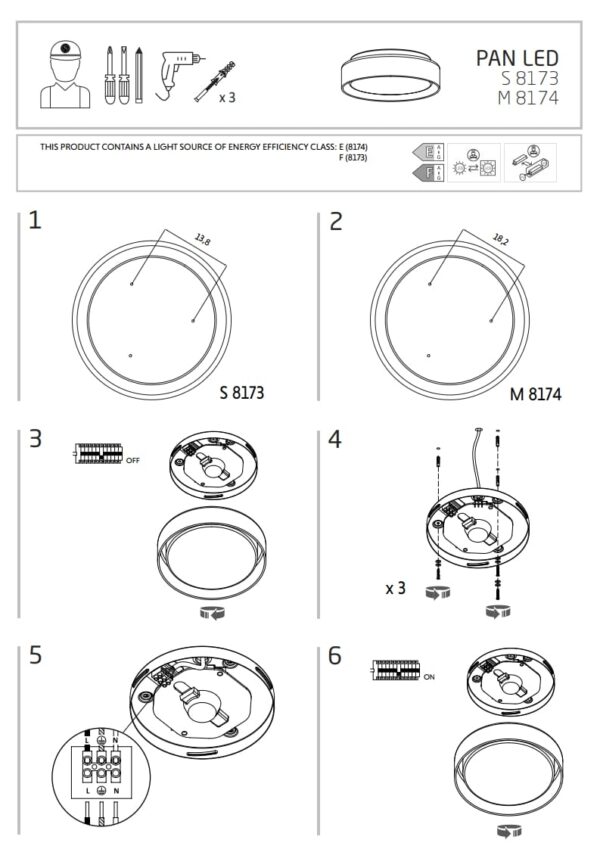 Nowodvorski Plafonjera PAN LED S