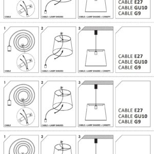 Nowodvorski CAMELEON CABLE E27 BL
