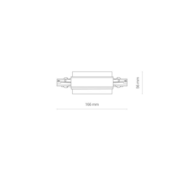 Nowodvorski CTLS RECESSED POWER STRAIGHT CONNECTOR BLACK