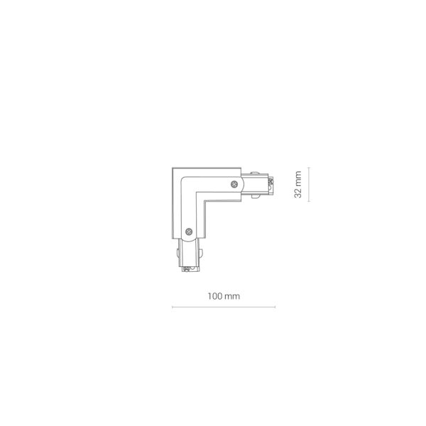Nowodvorski CTLS POWER L CONNECTOR LEFT BLACK (L-L)