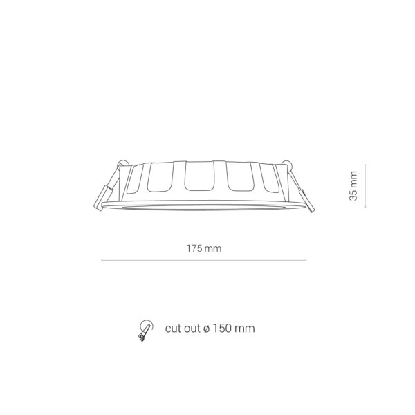 Nowodvorski CL KOS LED 16W, 4000K WHITE
