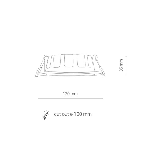 Nowodvorski CL KOS LED 8W, 3000K WHITE