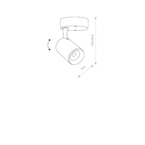 Nowodvorski Spot lampa IRIS LED BLACK 7W