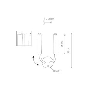 Nowodvorski STALACTITE SOLID BRASS II wall lamp