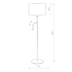 Nowodvorski HOTEL PLUS WHITE floor lamp Nowodvorski HOTEL PLUS WHITE floor lamp