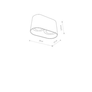 Nowodvorski Spot lampe OVAL BLACK