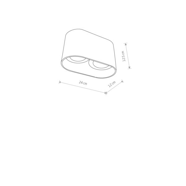 Nowodvorski Spot lampe OVAL WHITE