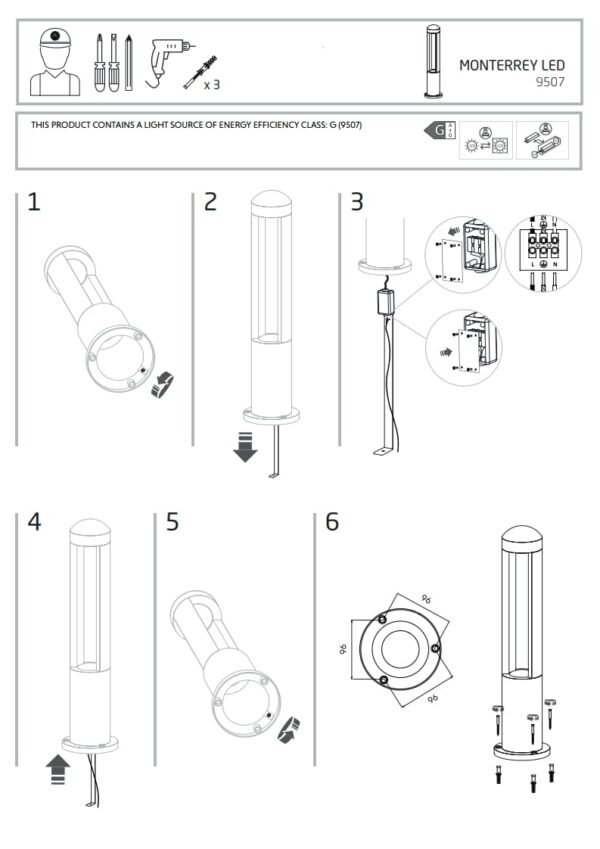 Nowodvorski Stubna lampa MONTERREY LED