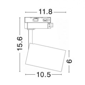 NOVA LUCE šinski monofazni reflektor SINT – 9712001