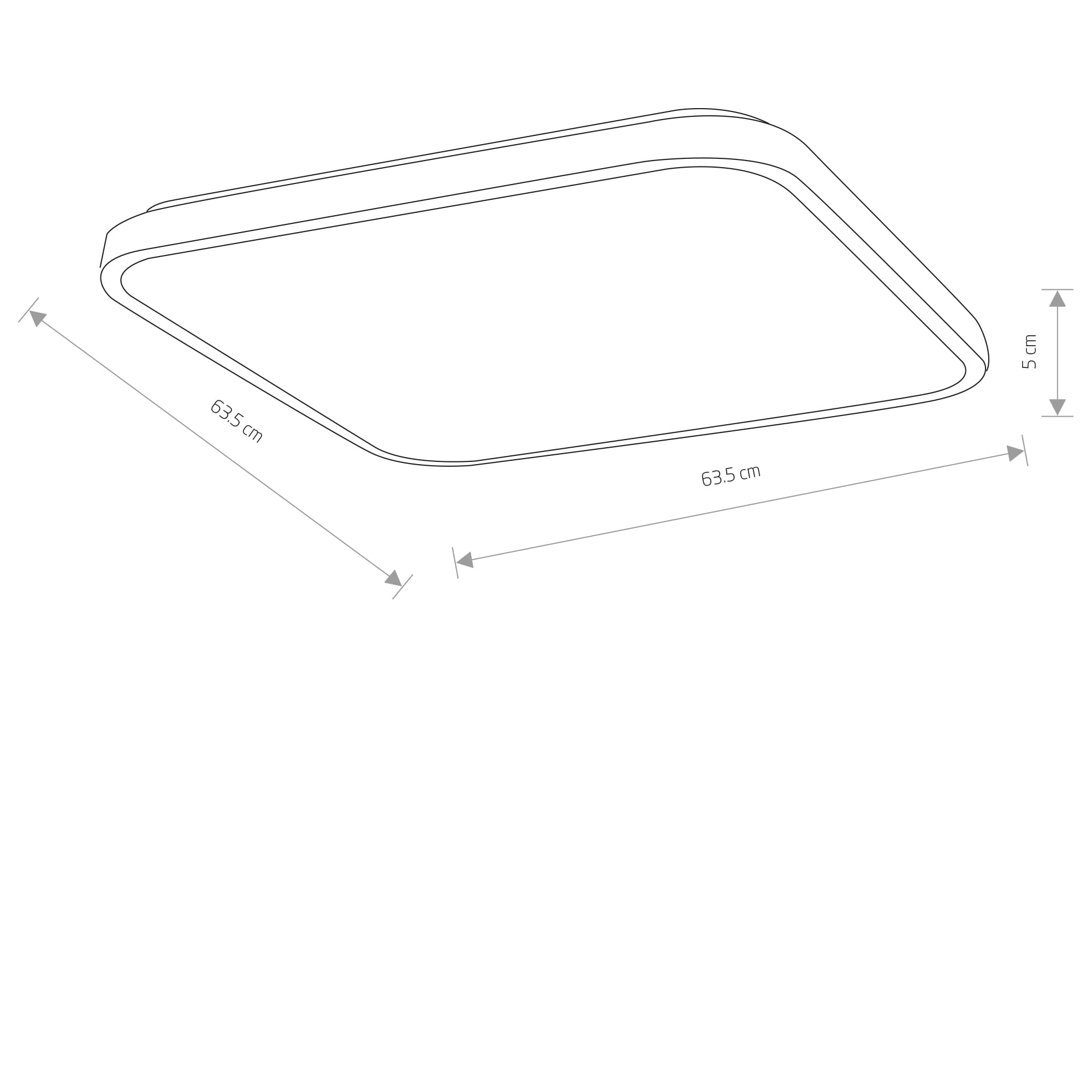 Plafonjera AGNES SQUARE LED PRO WHITE 64W 4000K IP44 - Image 6