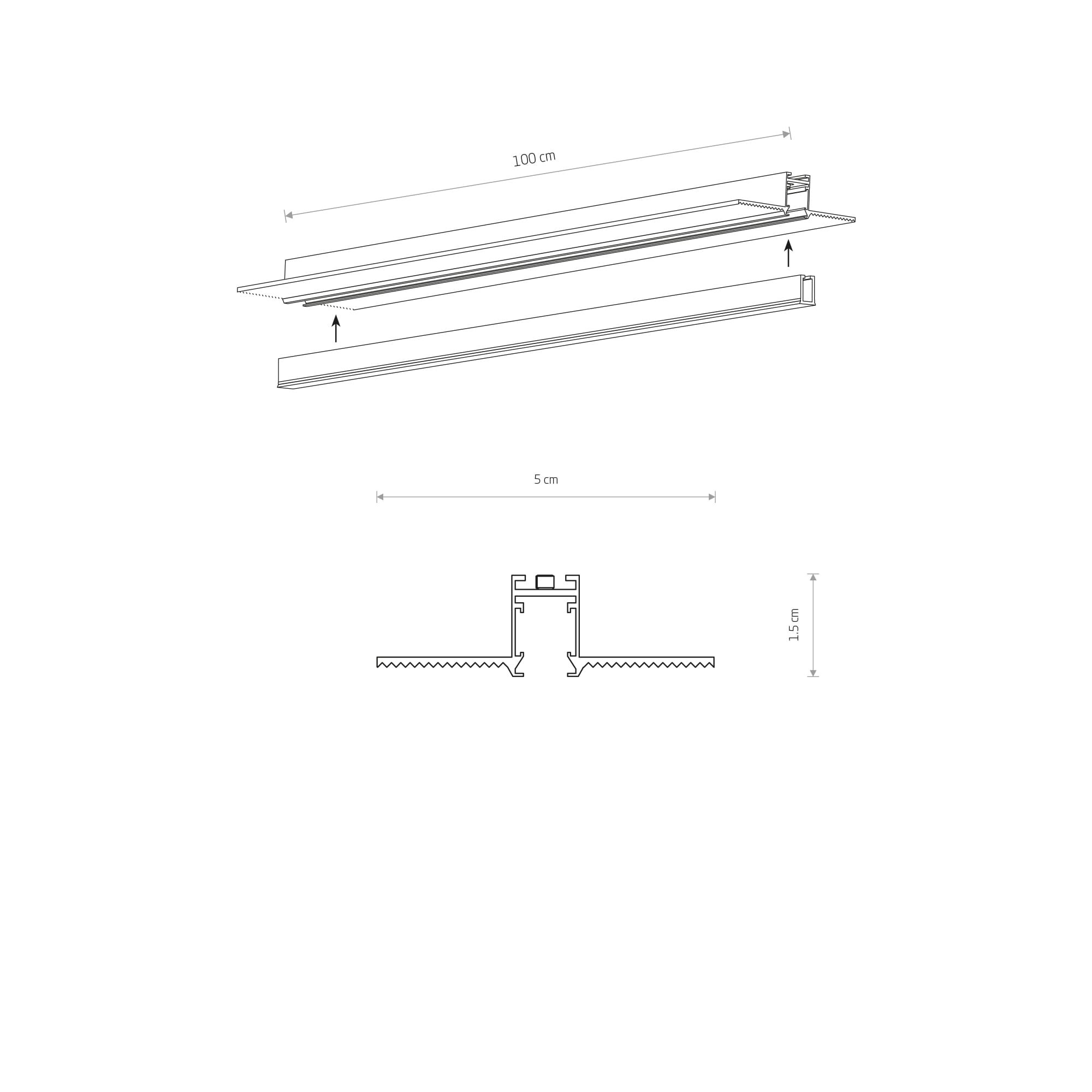 NANO-LVM RECESSED TRACK 1M - Image 2