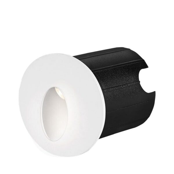 VECTOR-A-RND-WHT-2W-3000K-IP65-ugradna zidna lampa BG38-02200 Braytron