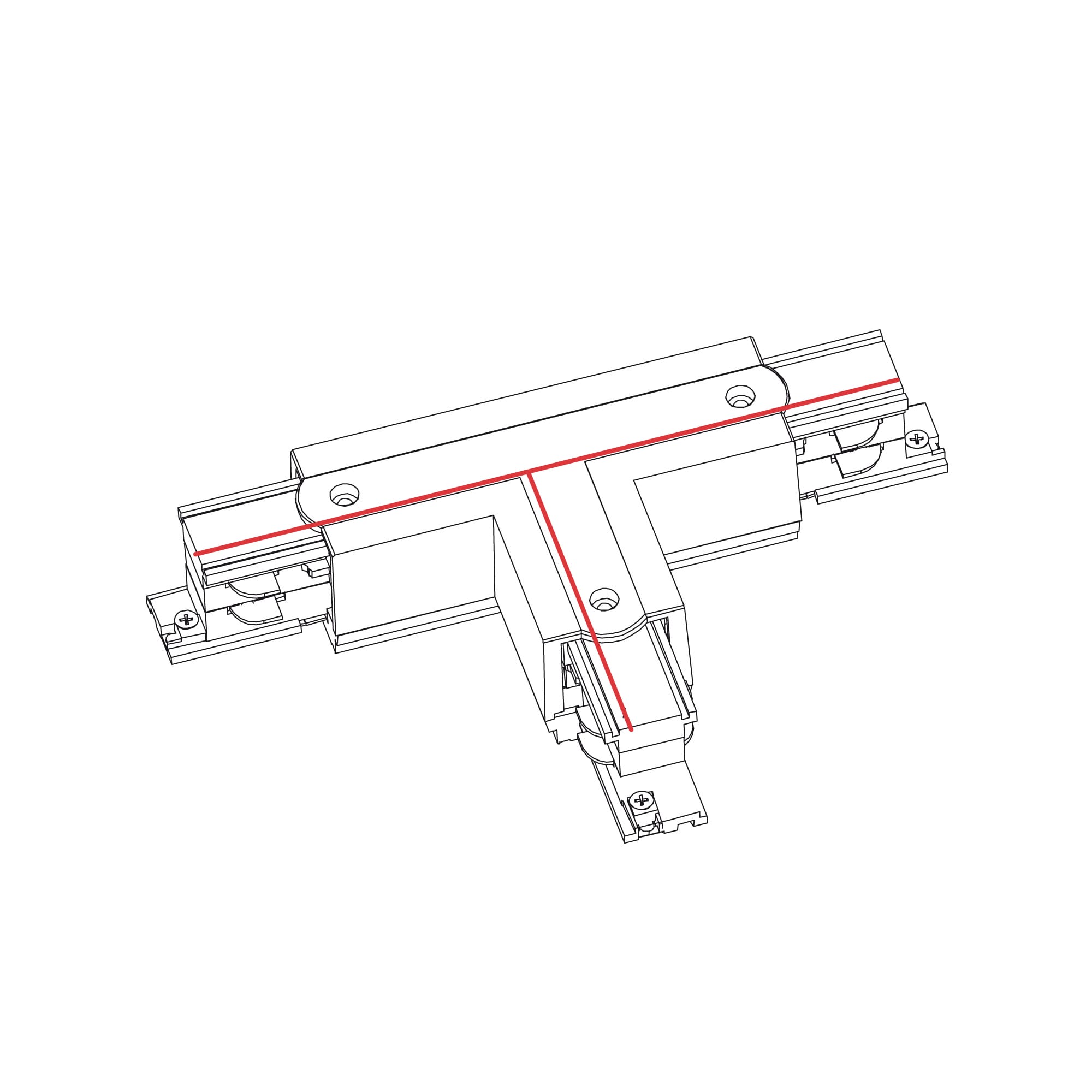 Nowodvorski CTLS POWER T CONNECTOR RIGHT 1 BLACK (T-R1) - Image 2