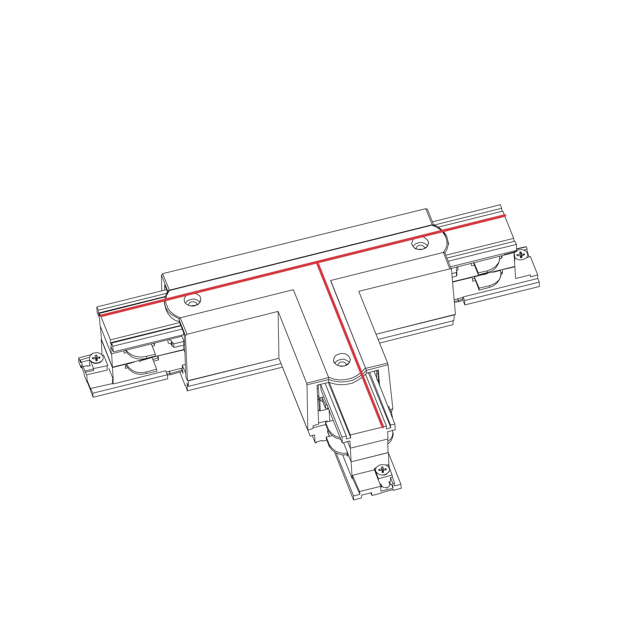 Nowodvorski CTLS POWER T CONNECTOR LEFT 1 WHITE (T-L1) - Image 2