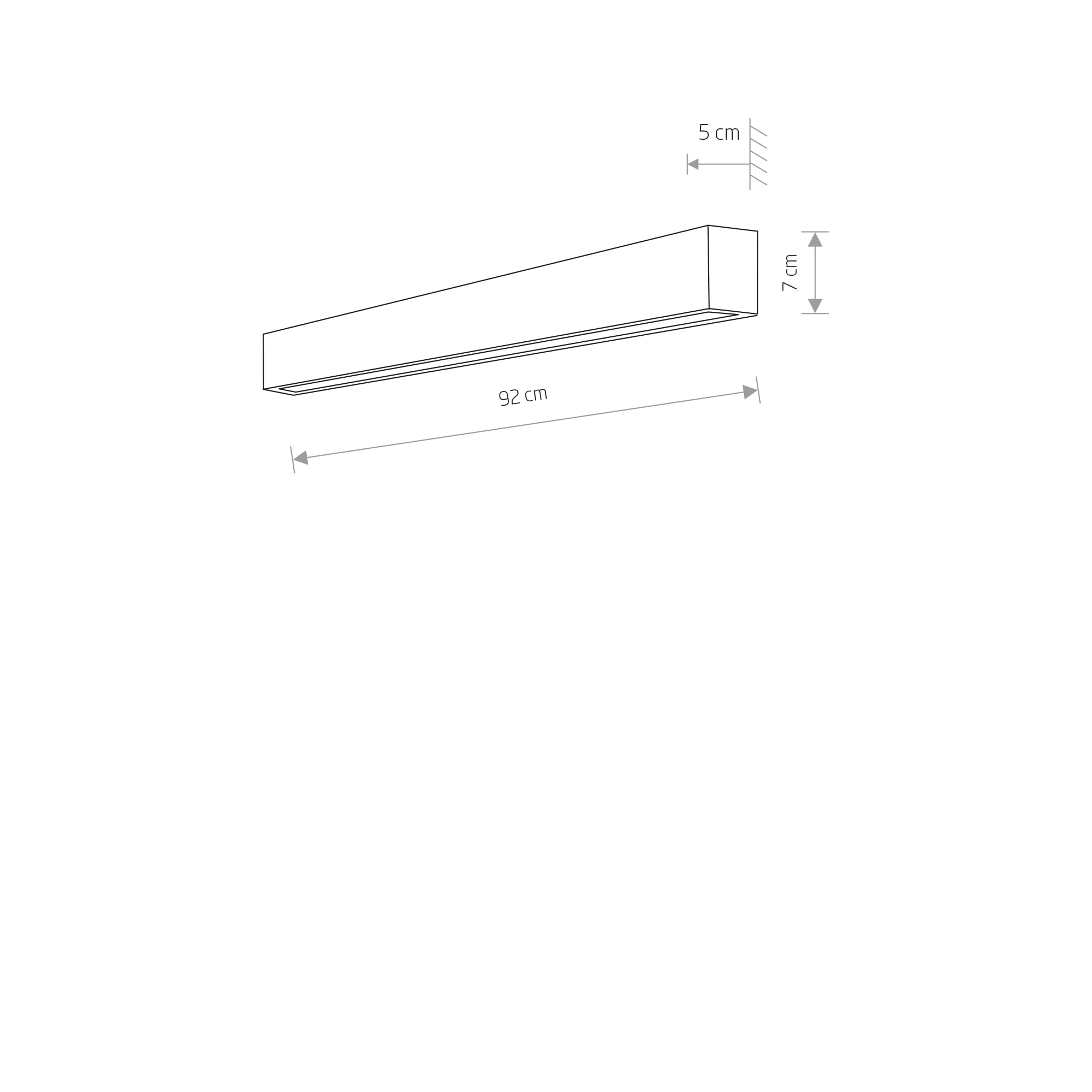 Nowodvorski STRAIGHT WALL LED GRAPHITE M - Image 2