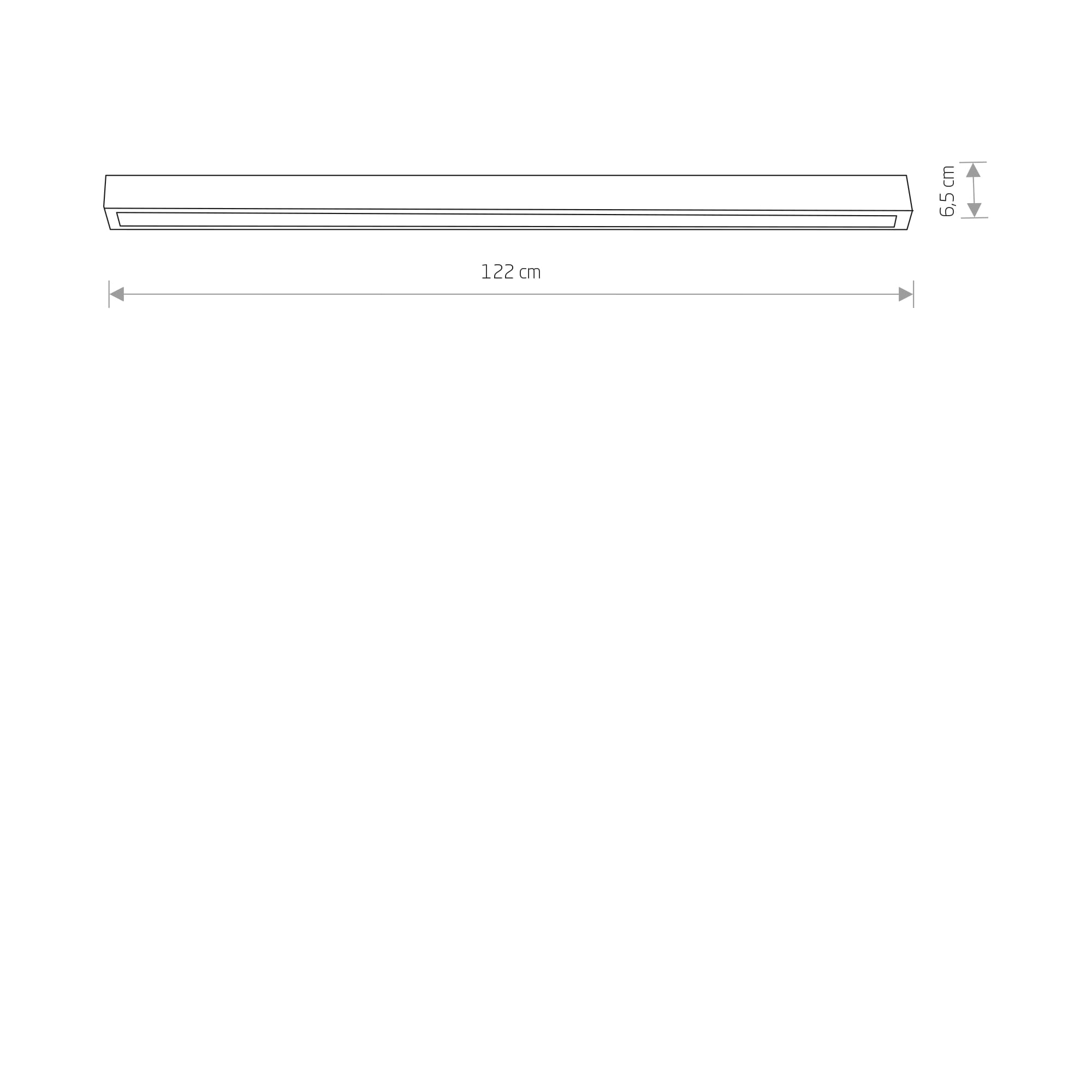 Nowodvorski Plafonjera STRAIGHT LED BLACK CEILING 120 - Image 2
