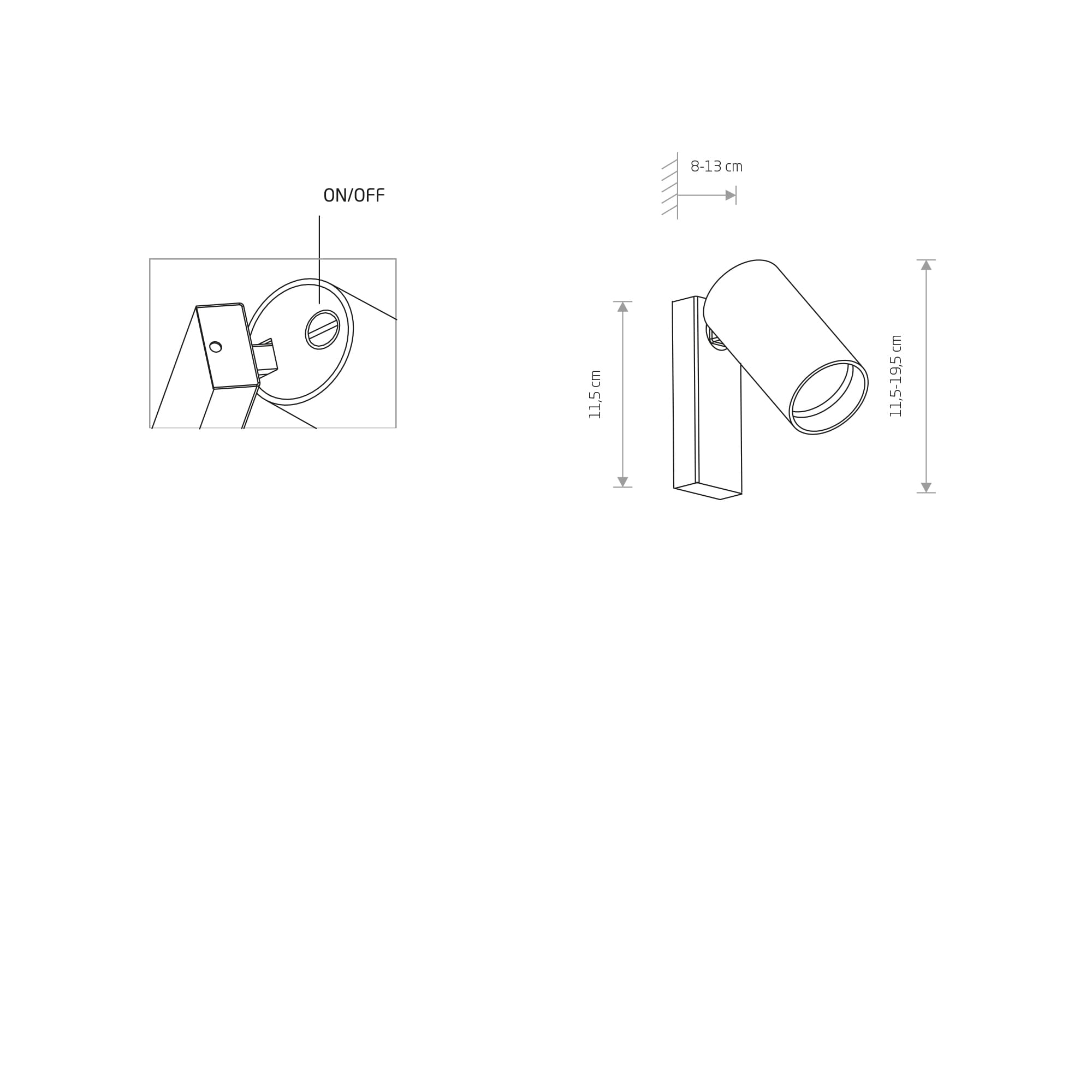 Nowodvorski MONO wall lamp I WHITE/GOLD - Image 2