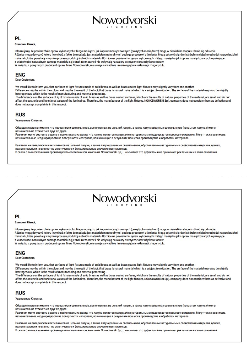 Nowodvorski EYE WALL SOLID BRASS - Image 4