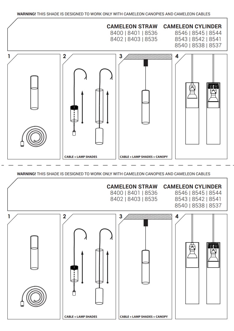 Nowodvorski CAMELEON CYLINDER L TR/WH - Image 3