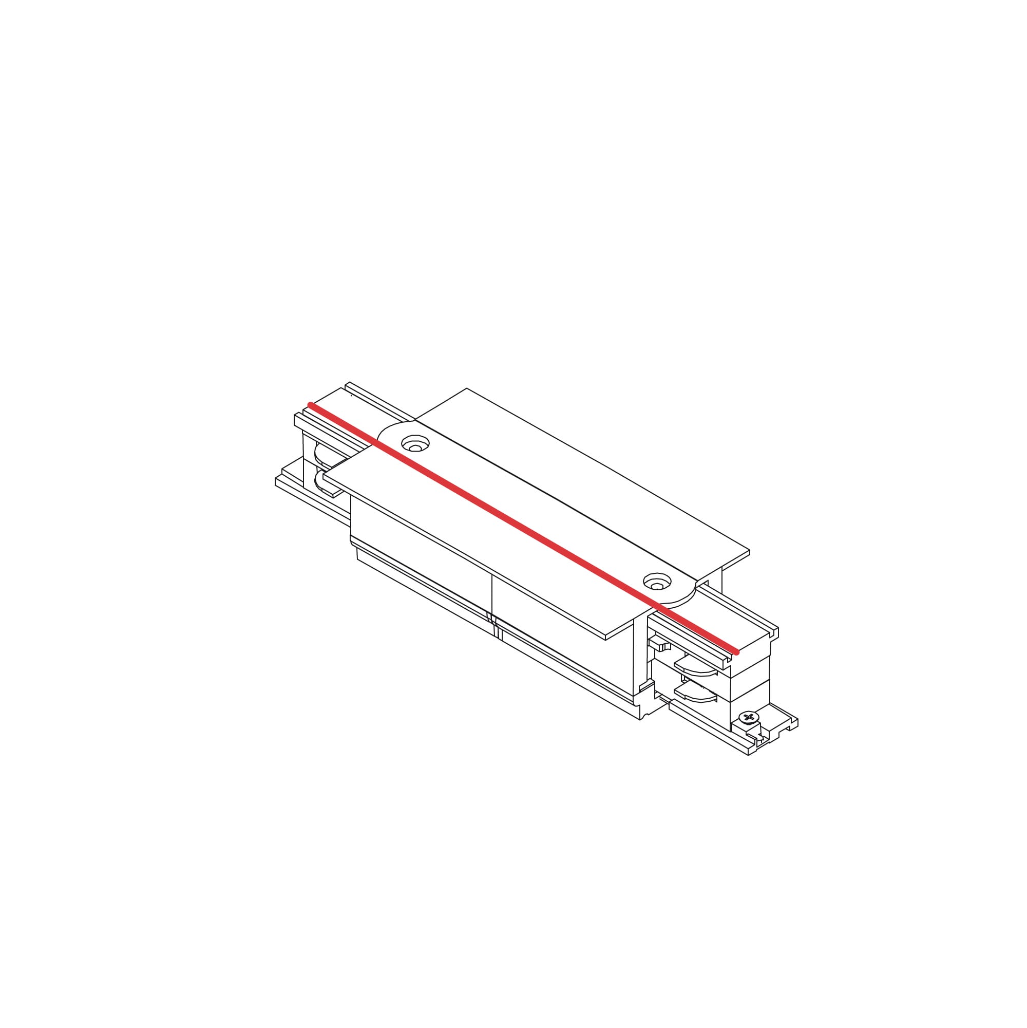Nowodvorski CTLS RECESSED POWER STRAIGHT CONNECTOR BLACK - Image 2