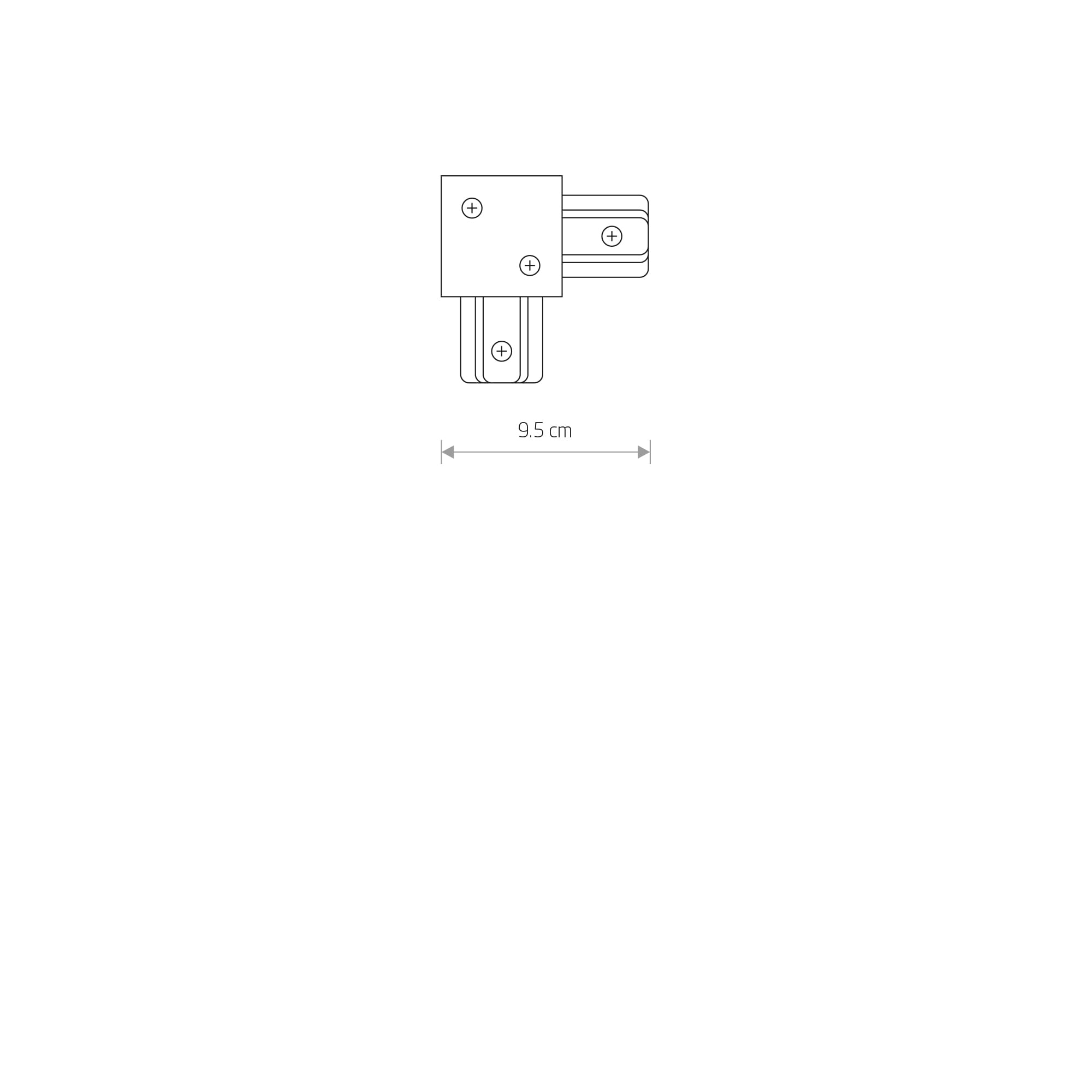 Nowodvorski PROFILE RECESSED L-CONNECTOR BLACK - Image 2