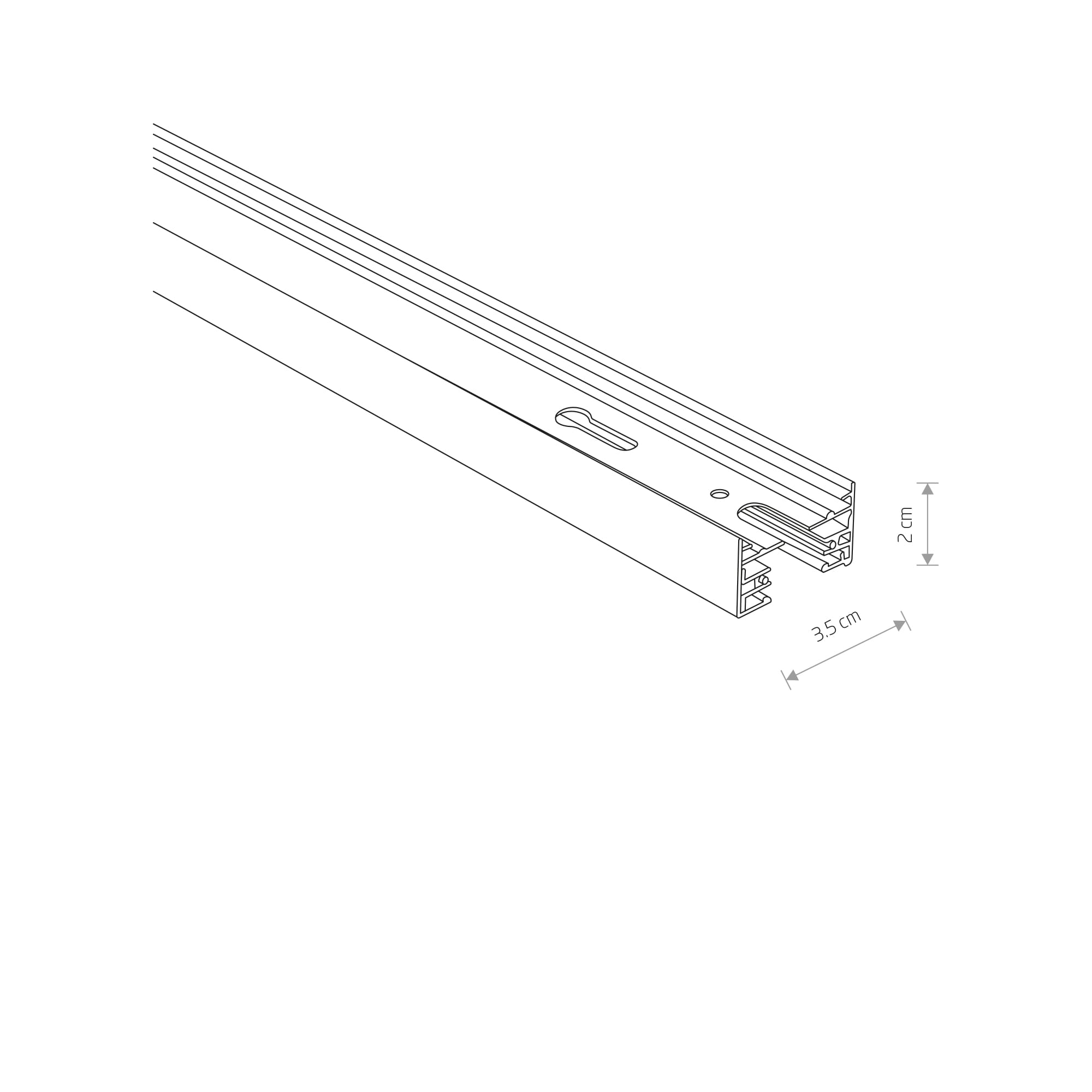 Nowodvorski PROFILE RECESSED TRACK BLACK 2 METERS - Image 2