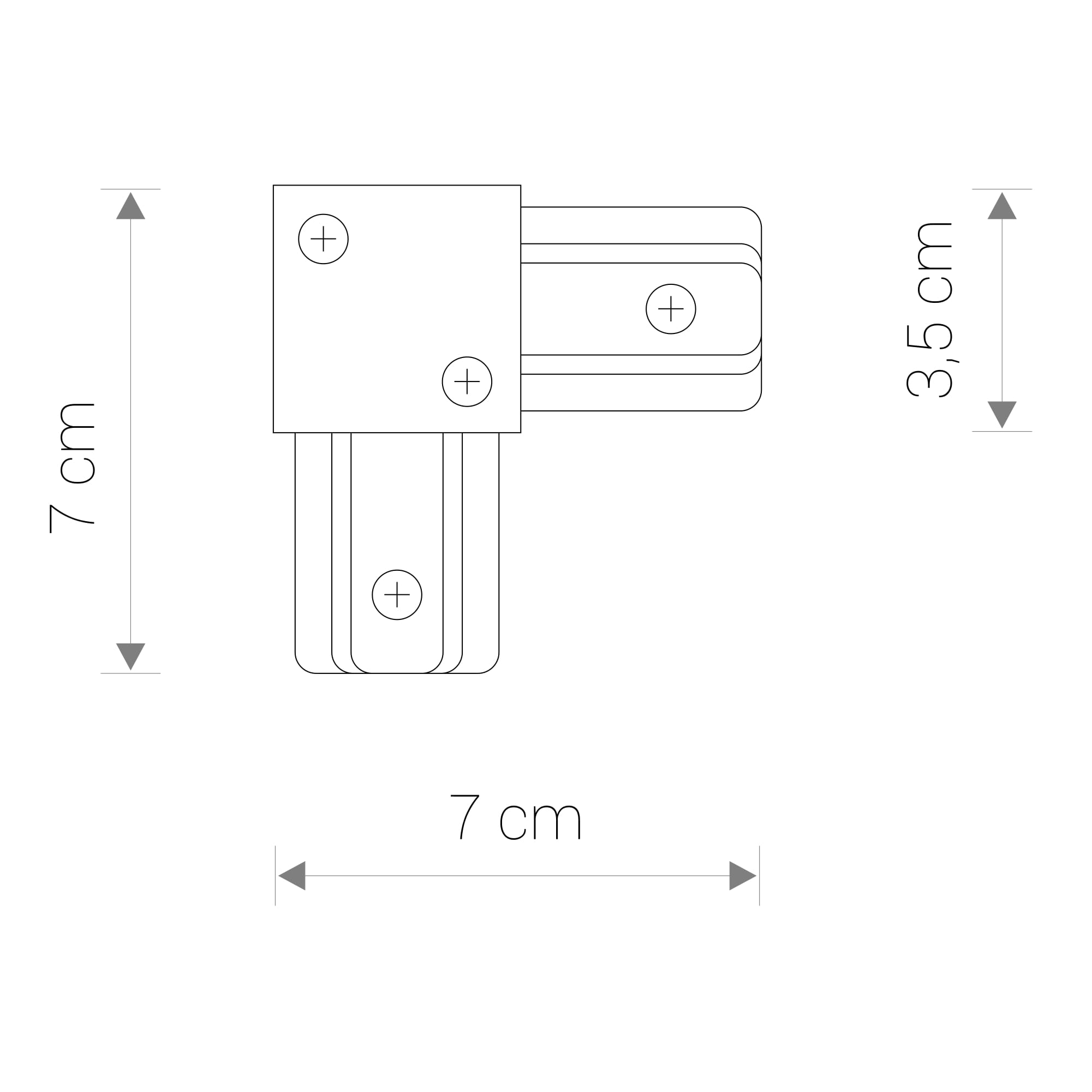 Nowodvorski PROFILE L-CONNECTOR BLACK - Image 2